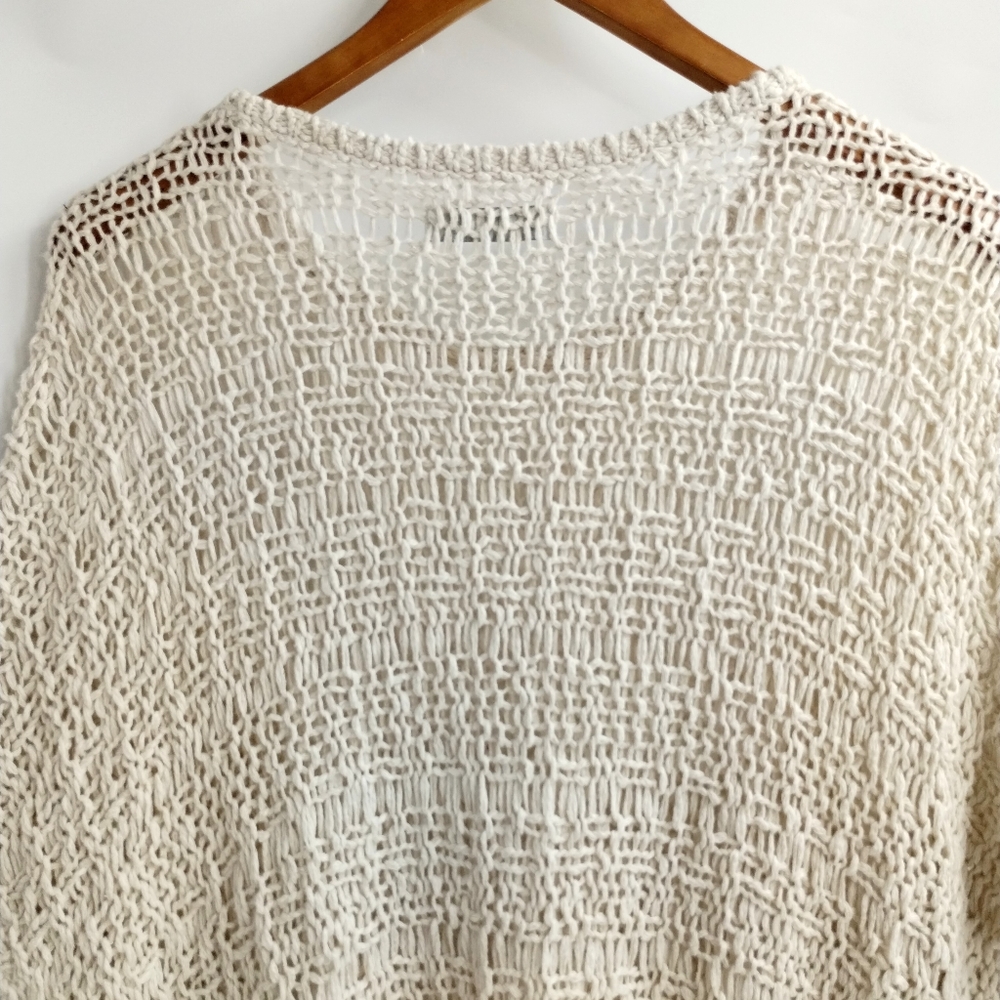 Abercrombie & Fitch‎ Cream Open Knit Tunic Top - Picture 6 of 7